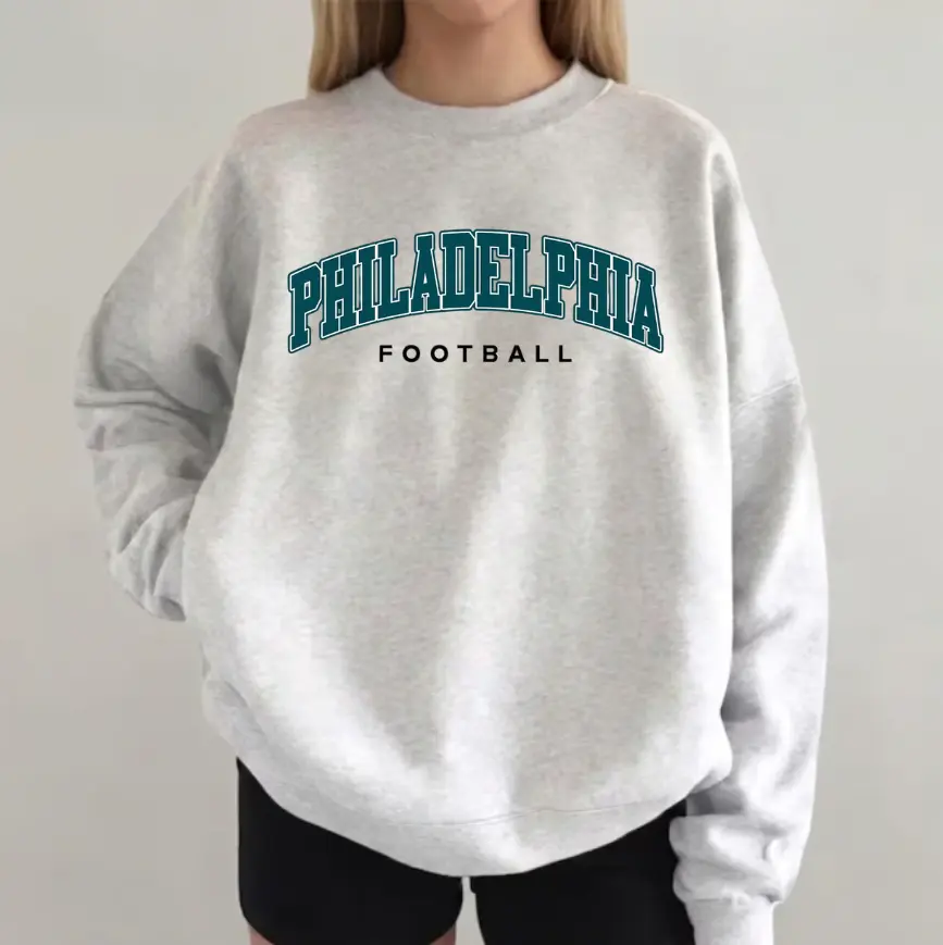 Philadelphia Football Adult and Youth Sweatshirt T-Shirt, Vintage Philadelphia Football merch Crewneck, Philadelphia Football Shirt, Game Day Apparel, #Eeagleee merch, Football Fan Gifts, men's clothing clothes merch, Gift For Women