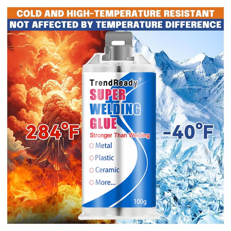 Heavy Duty Weld Waterproof Epoxy Casting Adhesive - Fast Repair Multi-Purpose Glue for Repairing Tile, Metal, Plastic, Ceramics, Wood - AB Epoxy Adhesive Super Glue with Accessories, Wear-Resistant, Waterproof, Oil-Resistant