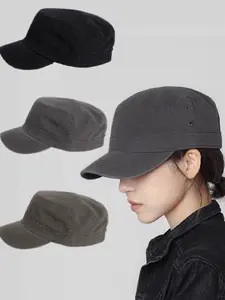 Unisex Casual Plain Washable Cap, Vintage Retro Soft Top Hat, Fashionable Sun Hat for Men & Women for Daily Wear, Adjustable Stylish Hat