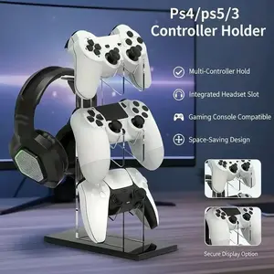 Game Controller Holder, Desktop Storage Rack with Headphone Slot, Ideal for Ps4/ps5/ps3 Controllers, Perfect Gift for Gamers