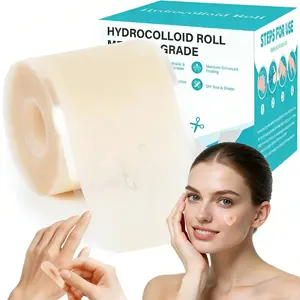 Hydrocolloid Dressing Roll for Wound Care | Medical-Grade Adhesive Bandage | 5cm x 2m (2"x78") Waterproof & High Absorbency | First Aid for Burns, Acne, Blisters, Cuts, Post-Surgery