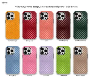 Nana Colorful Navy Blue Polka Dot Phone Case For IPhone, MagSafe Case