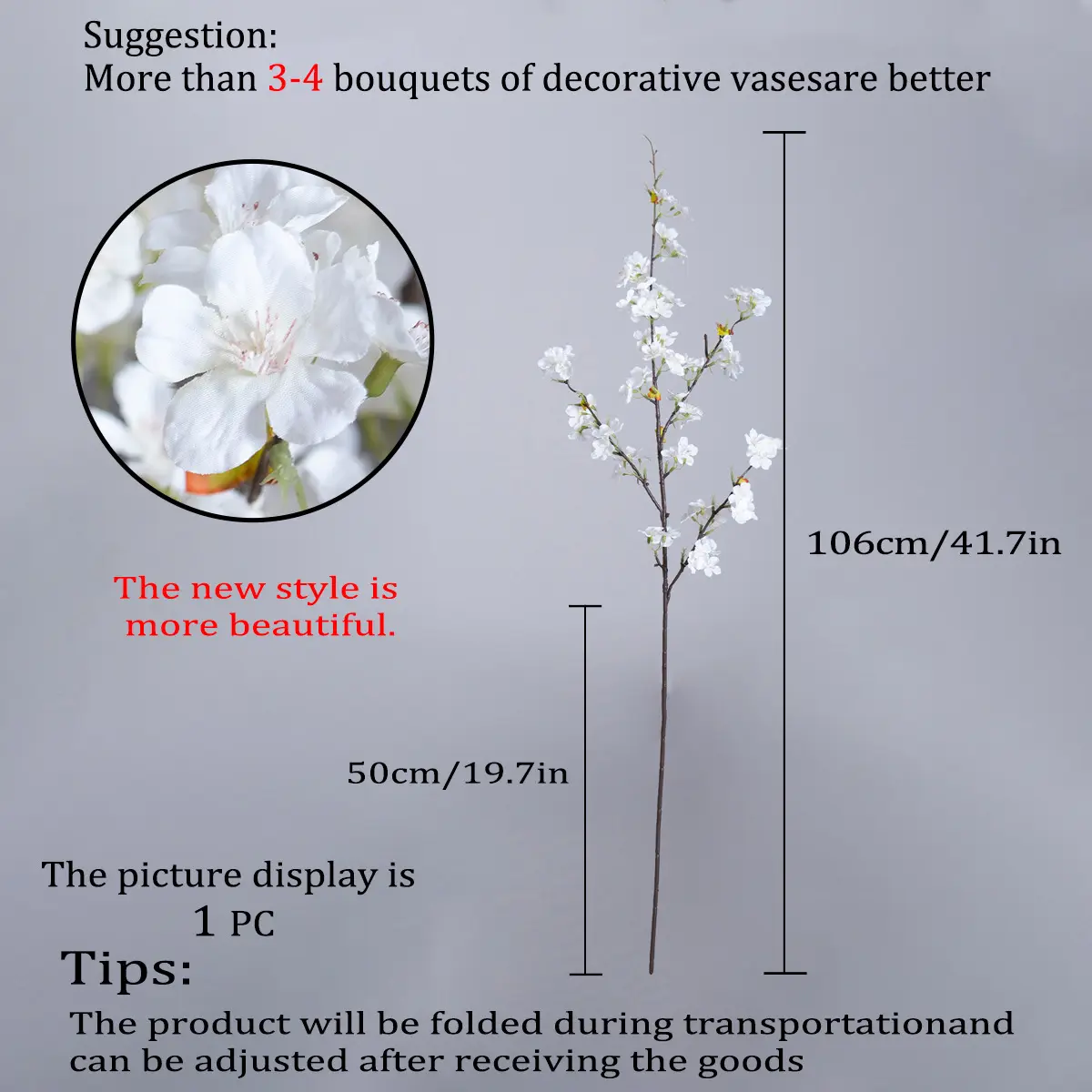 White 4-pronged cherry blossom (large quantity, fa