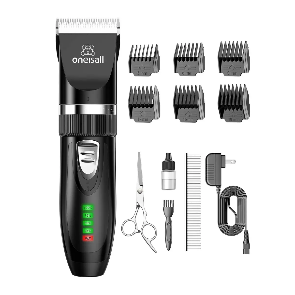 Cordless Quiet Pet Grooming Clippers - 2-Speed Electric Kit for Matted & Long Hair Cats, Small Dogs