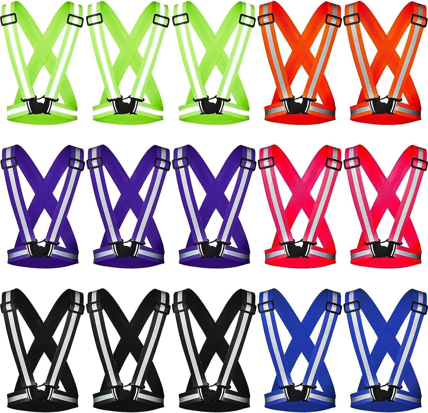 Adjustable Safety Vest High Visibility Reflective Running Belt Adjustable Safety Vest High Visibility Reflective Running Belt