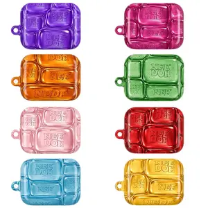 ColorfulNeedoh Ice Cube Bubble AirPods Case, Glossy Aesthetic 2D Printed Visual Effect Cover, Compatible With AirPods Gen 1/2/3/4 & Pro 1/2/3