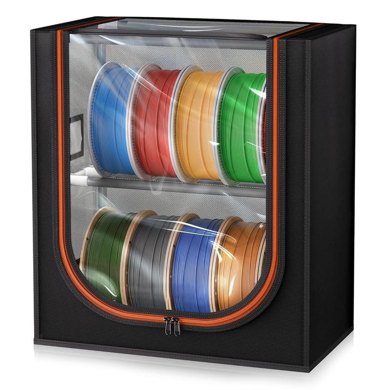 Filament Colour Storage 3D Printer Filament Storage Box with Desiccants - 2 Tiers Metal ...