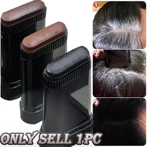 Portable Disposable Hair Dye Stick, Self-Brush Head, Quick Coverage, Natural Color, Long-Lasting, Temporary Coloring