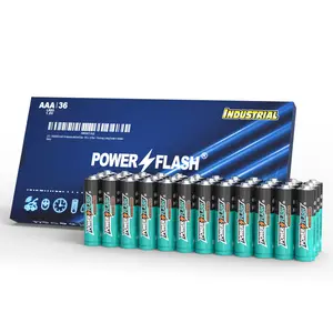 POWERFLASH AAA 36 Count Battery Provide Long Lasting Power, 10-Year Freshness Guarantee, Alkaline Battery for Home and Office Equipment