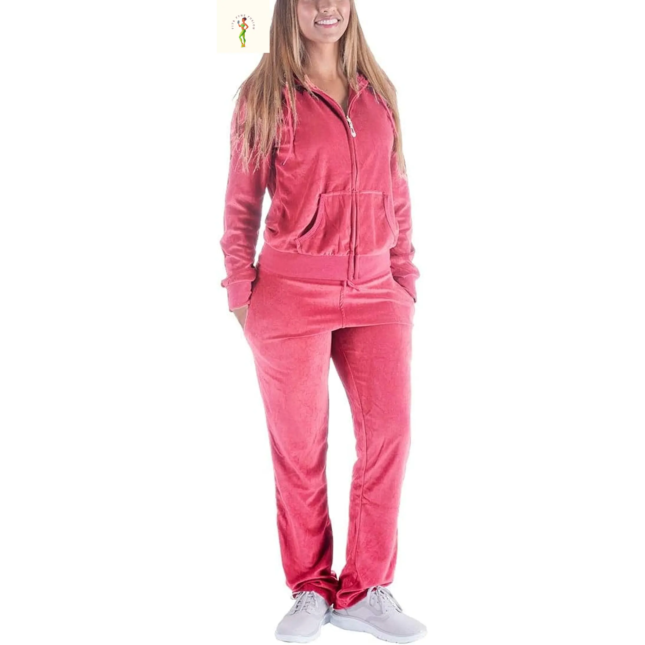 Gary Com 2 PCS Outfits Women'S Fleece Sherpa Lined Sweatsuits Long Sleeve Hoodie and Sweat Pants Winter Warm Tracksuit Set
