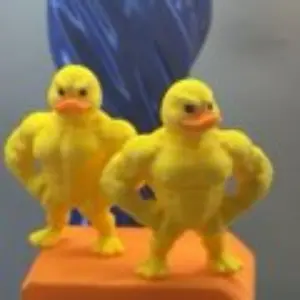 Funny Muscle Duck Toy Statue, Standing Duck Home Decor Desk Ornament, Humorous Desktop Decoration, Fun Office Accessory