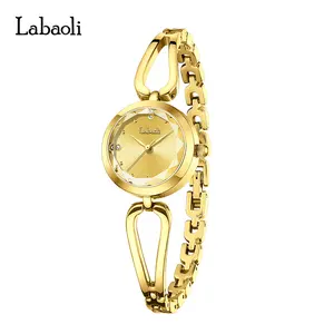 Women's Quartz Watch, Round Faceted Crystal Dial with Crystal Hour Markers, Geometric Bangle Bracelet, Elegant Luxury Dress Wristwatch, Ideal for Daily & Special Occasions, Perfect Gift for Her