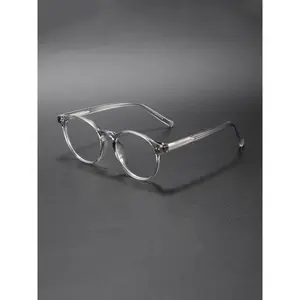 Unisex Tr90 Anti-Blue Light Glasses, Round Frame Design, Casual Style, Perfect for Travel Beach Cycling Music Festivals Gifts