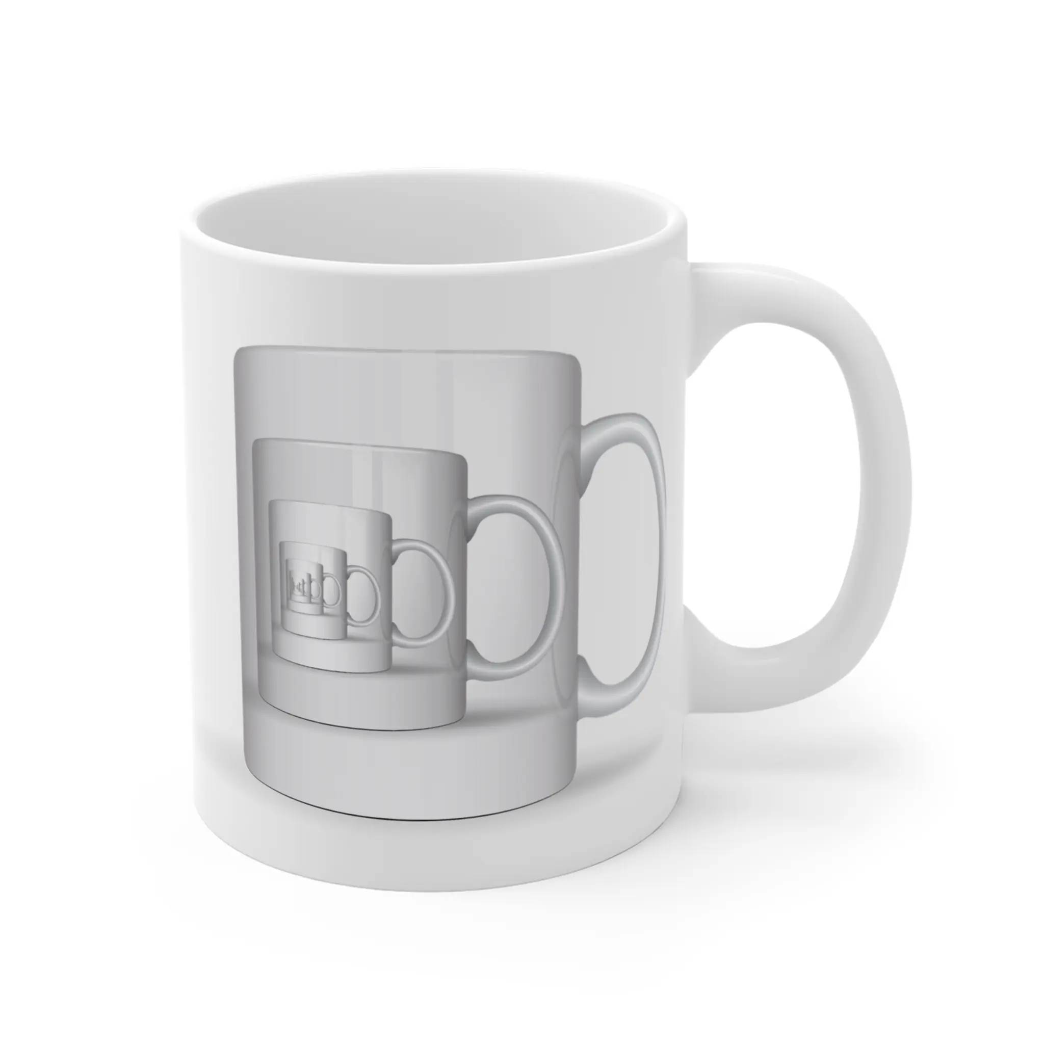 Mugception Coffee Mug, made in USA, Ceramic 11oz Gift for Deep Thinkers, Inception Fans, Parallel Realities, Perspective Reflections, Existentialism