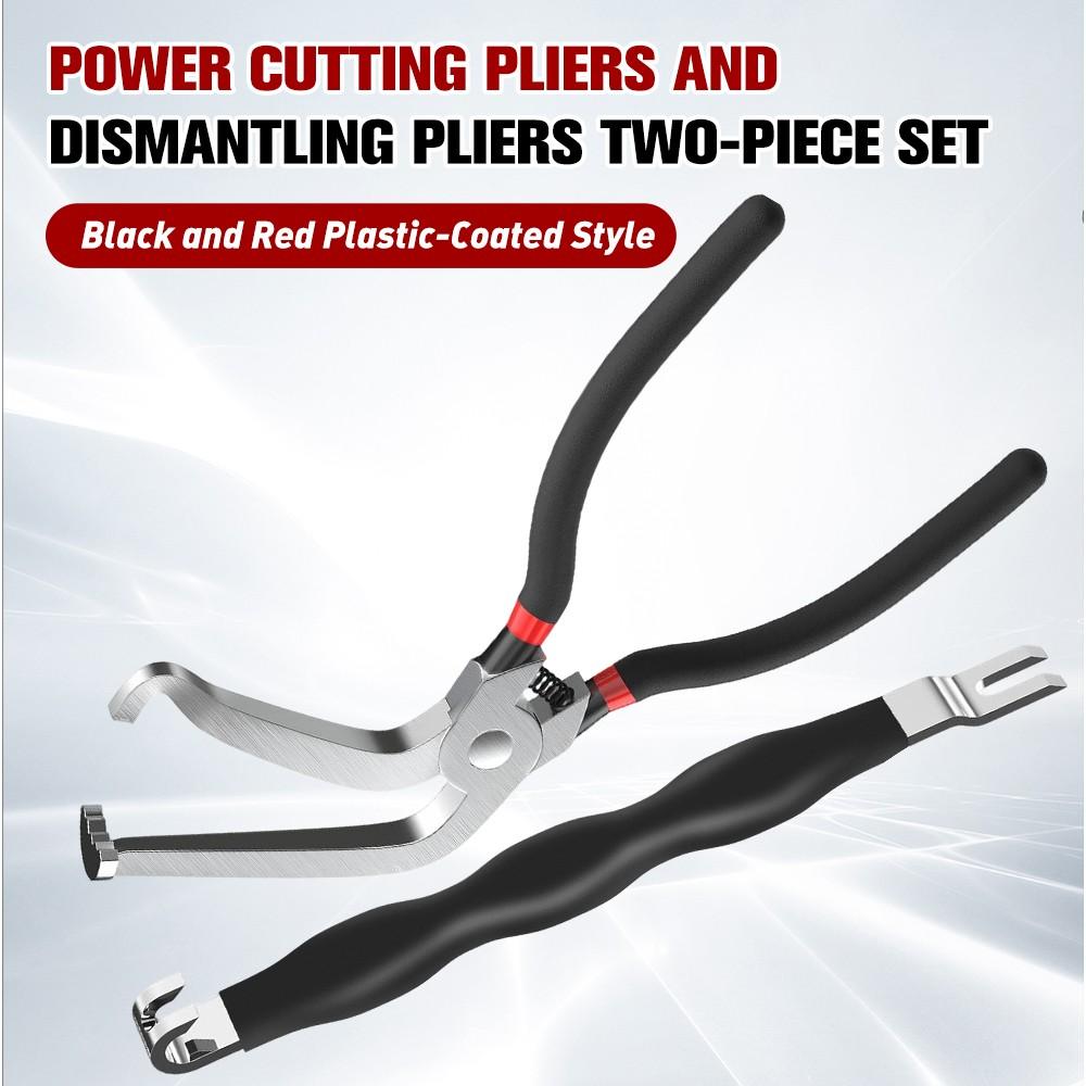 2PCS Electrical Disconnect Pliers Set Automotive Connector Removal Tool 60° Angle & Straight Fuel Injector Sensor Clip Removal Tool