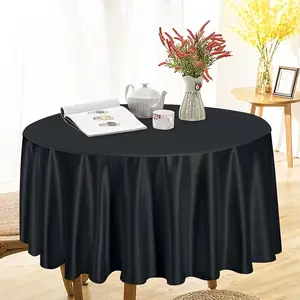 Waterproof Round Tablecloth Collection | Stain & Oil Resistant for Home, Patio & Parties | Customizable with Your Photos, Pets, Holidays, Family Crests Available