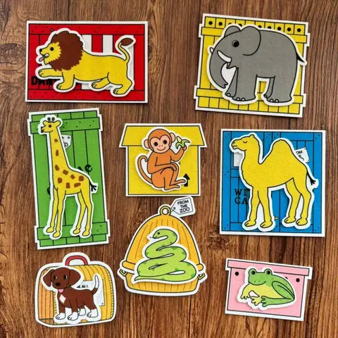 17pcs, Dear Zoo Animal classroom interactive props, early education materials, improve concentration, story time, Visual Learning Tools