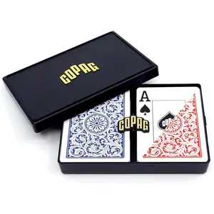 Copag 1546 Design 100% Plastic Playing Cards, Poker Size (Standard) Red/Blue (Jumbo Index, 1 Set)