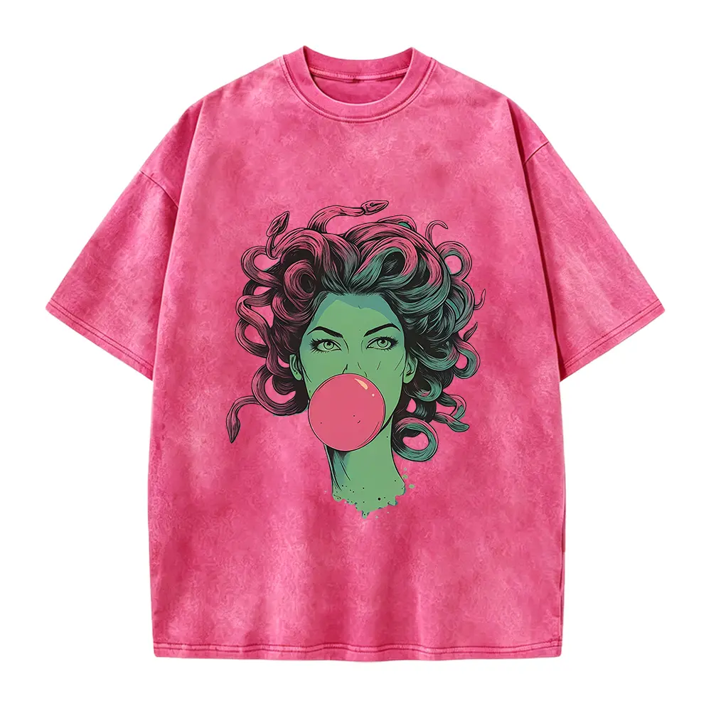 [Medusa Print Tank Top] Bubblegum Medusa Print Tank Top - Vintage Mythical Style Sleeveless Top - Cool Trendy T-Shirt - Summer 2026 New Vacation Style Clothing