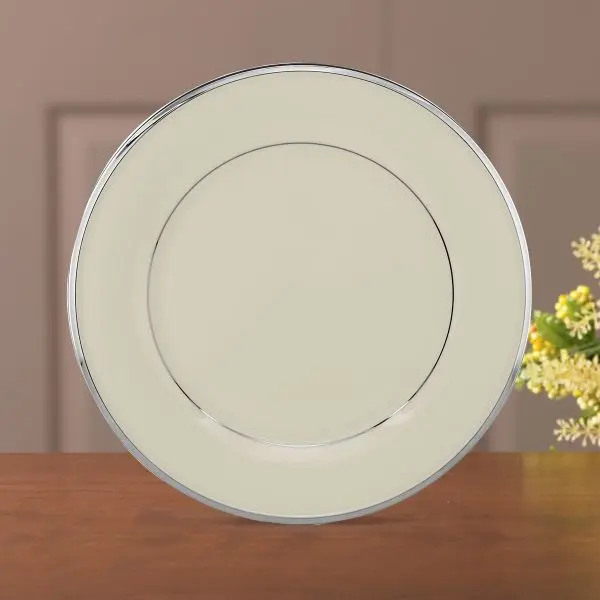 212 MAIN Lenox Solitaire Dishwasher-Safe Dinner Plate with Platinum Band