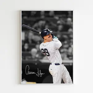Aaron Judge New York Baseball Poster  High Resolution Sports Art Gift for Him