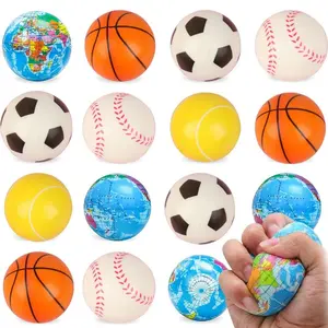 5 pieces  2.3-inch baseball, basketball, football, tennis stress-relieving balls  foam toys for parties