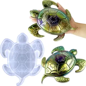 3D Large Animal Sea Turtle Resin Molds, Cute Turtle Silicone Mold, Easy to Clean and Demould Epoxy Resin Mold, for Resin Casting, Wall Hanging, Clay, Plaster, Home Decoration, Holiday Gifts