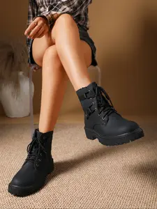 Women's Short Boots, Fashionable Combat Boots for Casual Wear & Outdoor Activities, Comfort Design for All-Day Use