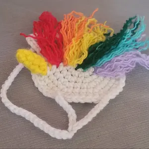 crochet unicorn cat hat