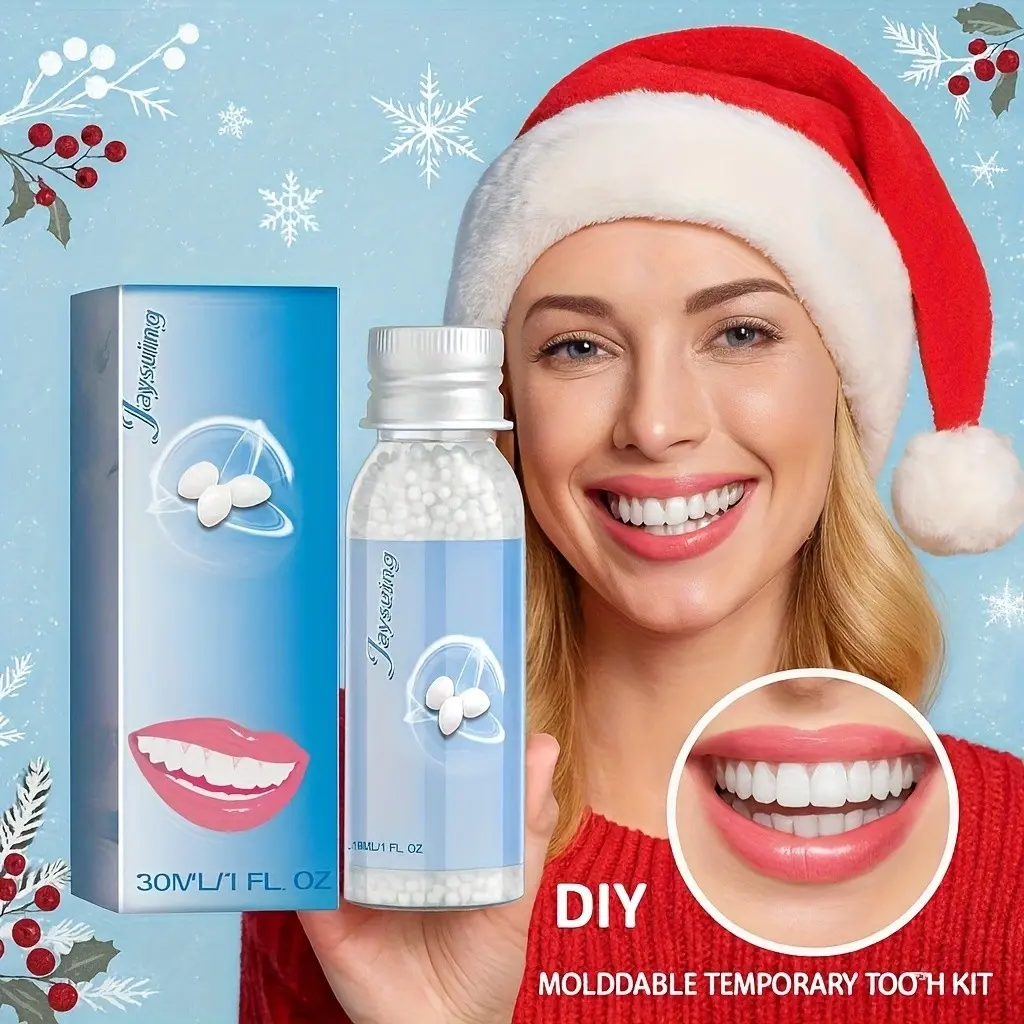 Malleable Temporary Denture Kit-Denture Decoration Set, Braces, Adjustable Dentures for Men And Women, Oral Hygiene Friendly (For Sensitive Teeth), Perfect Gift for Everyday Use/Holidays, Christmas