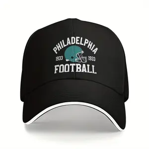 Philadelphia Graphic Baseball Cap - Casual Hip Hop Style, Breathable, Sun Protection Hat for Men and Women, Casual Accessory | Fan Gear | Curved Brim Cap
