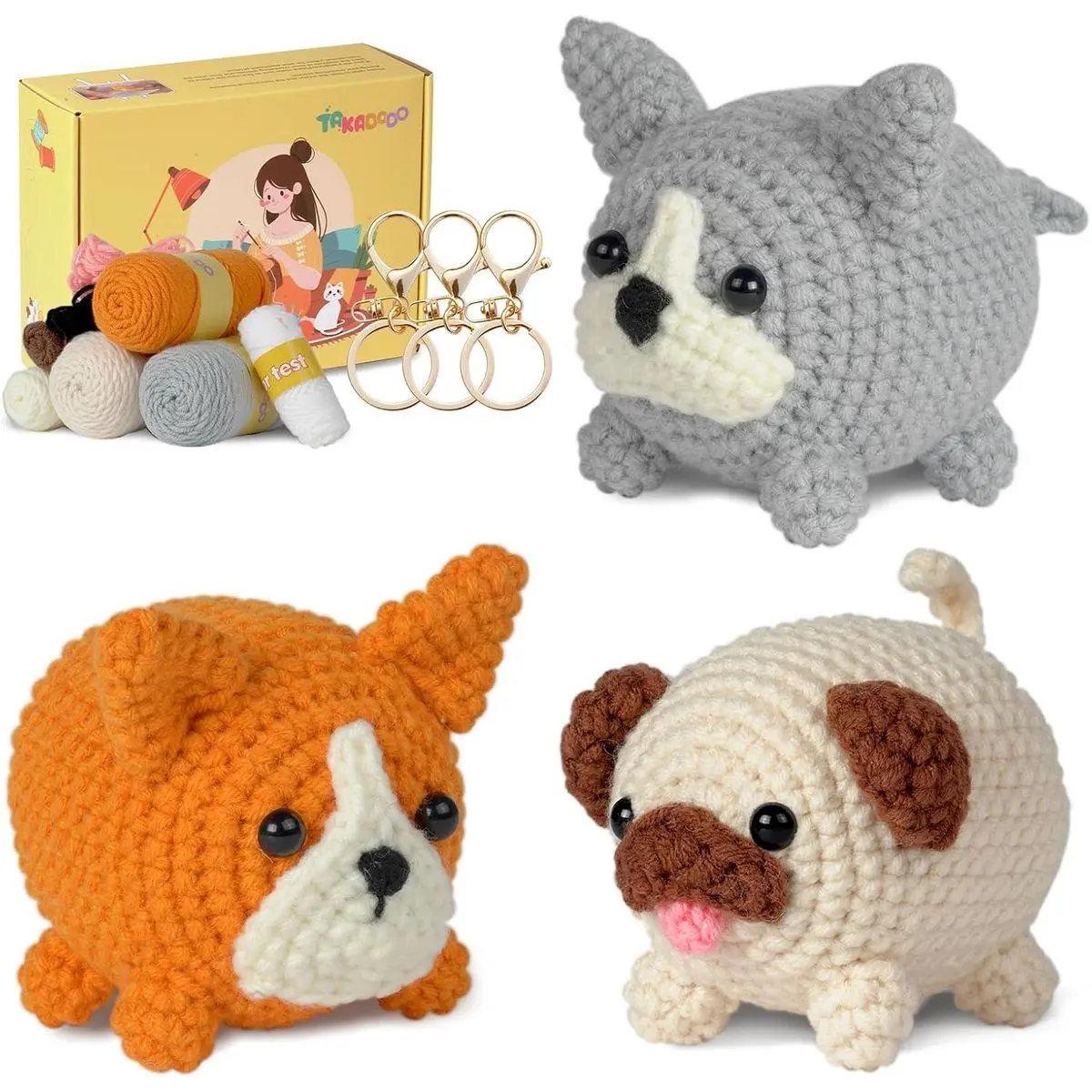 Crochet Kit for Beginners - Learn to Crochet Kits for Adults Beginner with Step-by-Step Video Tutorials - Crochet Kits for Adults and Kids (Orange)