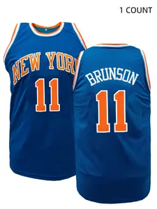 Men's New York #11 Breathable Basketball Jersey, Loose-Fit Casual Top, Comfortable Round Neck Sleeveless Vest for Men Women All Seasons