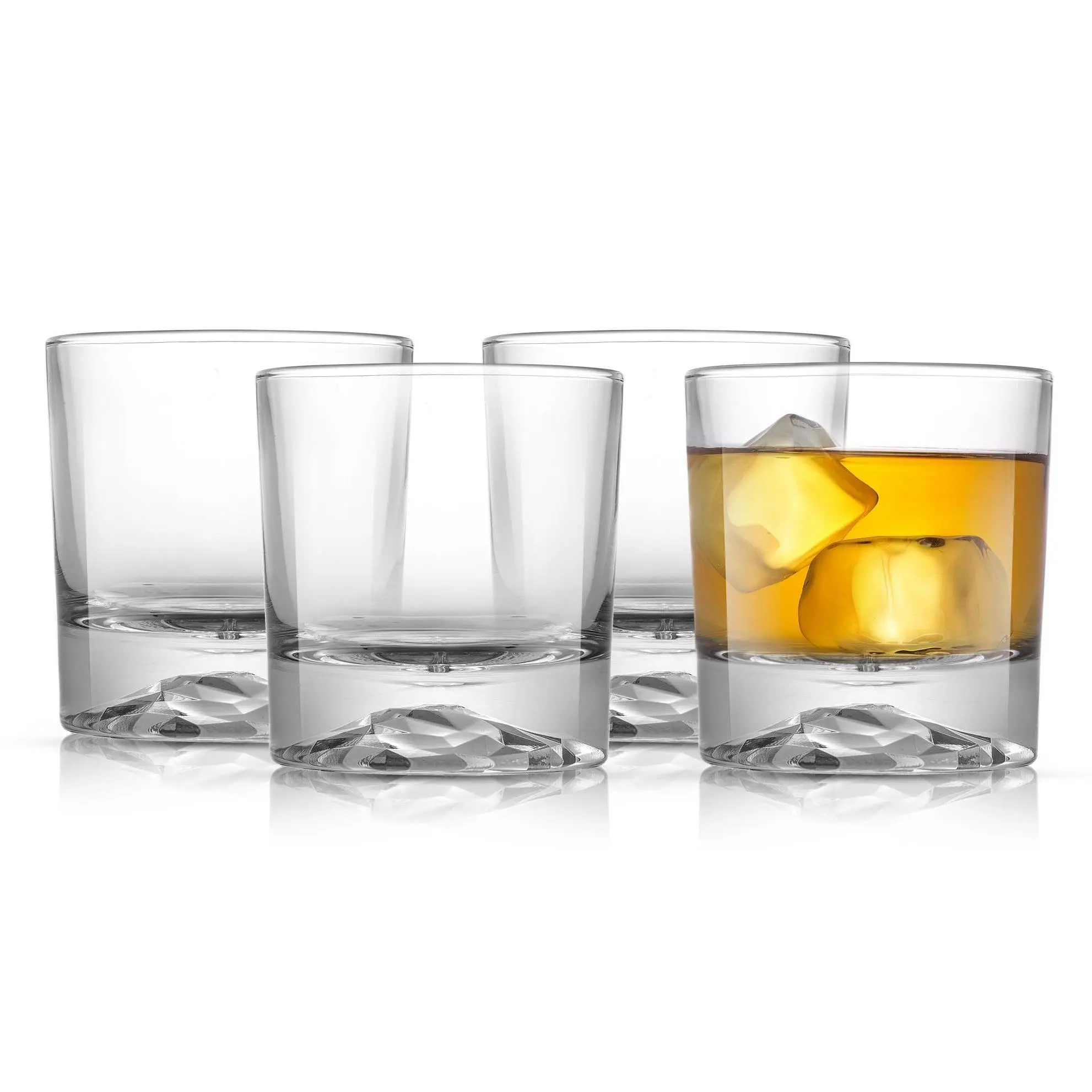 JoyJolt Set of Four 10oz Radiant Double Old Fashioned Tumblers