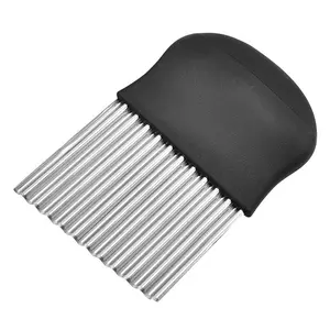 Wavy Chopper,Premium Crinkle Cutter for Kids Food,Potato Wavy knife,Stainless Steel Cutting Tool for Fruits and Veggies,French Fries Slicer with Shape Blade