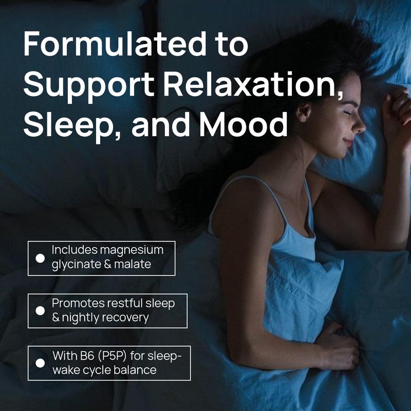 Selerb Magnesium Complex 300mg – 4 Types of Magnesium with B6, D3, Zinc, Slippery Elm – Sleep, Relaxation & Muscle Suppor Dietary t – 90 Capsules Healthcare Fitness Edible