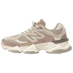 New Balance NB 9060 Low-Top Running Shoes for Men in Gray-Brown, Comfortable, Versatile, and Durable Trending Shoes, House White Official Shoes to Get / Maison Mihara