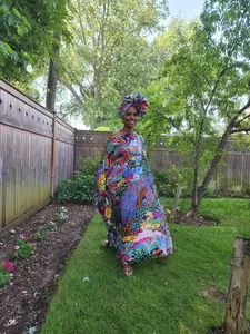 LiLiGirl Sequin Afro-Girl Kaftan Dress - One Size Dress