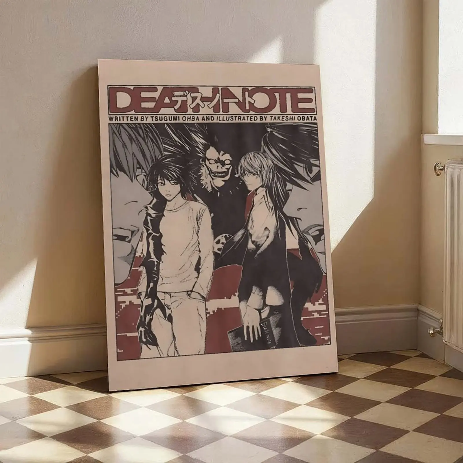 Death Note Poster, Manga Art Anime Wall Print, Death Note Movie Poster, Gift For Anime Lover idea, Anime Art