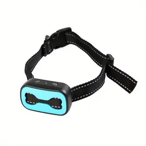 1pc Adjustable Dog Bark Collar with Anti-Shock Vibration & Sound Stop Barking - Humane, Comfortable Pet Collar, Plastic Material, Cartoon Pattern, Dog Collar