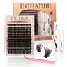 Lash Clusters Kit Natural Individual Lashes Wispy Eyelash Extensions 10-16mm DIY Lash Extension Kit Lash Bond and Seal Waterproof, Lash Applicator, Thick False Eyelashes Kit,familyfun