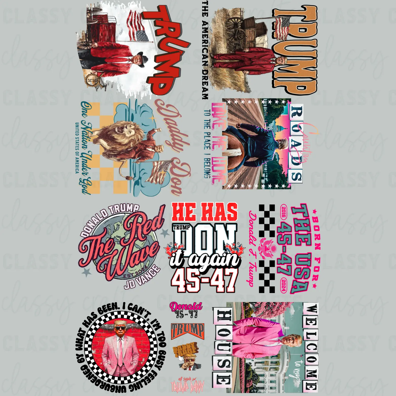 Trump The Man -  Premade 30x48 DTF Gang Sheet