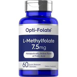 Carlyle L Methylfolate 7.5 mg | 60 Capsules | Optimized and Activated | Non-GMO, Gluten Free | Methyl Folate, 5-MTHF | by Opti-Folate Carlyle L Methylfolate 7.5 mg | 60 Capsules | Optimized and Activated | Non-GMO, Gluten Free | Methyl Folate, 5-MTHF | by Opti-Folate