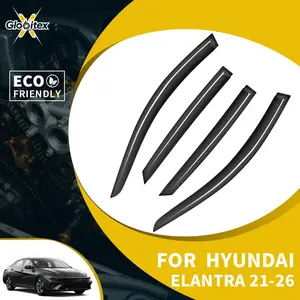Tape-On Outside Window Visors Sun Rain Guards Vent for Hyundai Elantra & Elantra N 4-Door 2021-2025, Mount Wind Deflectors, 4PCS