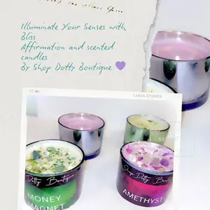 Shop Dotty Boutique Scented and Affirmation Candles - Money Magnet & Amethyst - Illuminate Your Senses with Bliss Aroma Cotton Candy