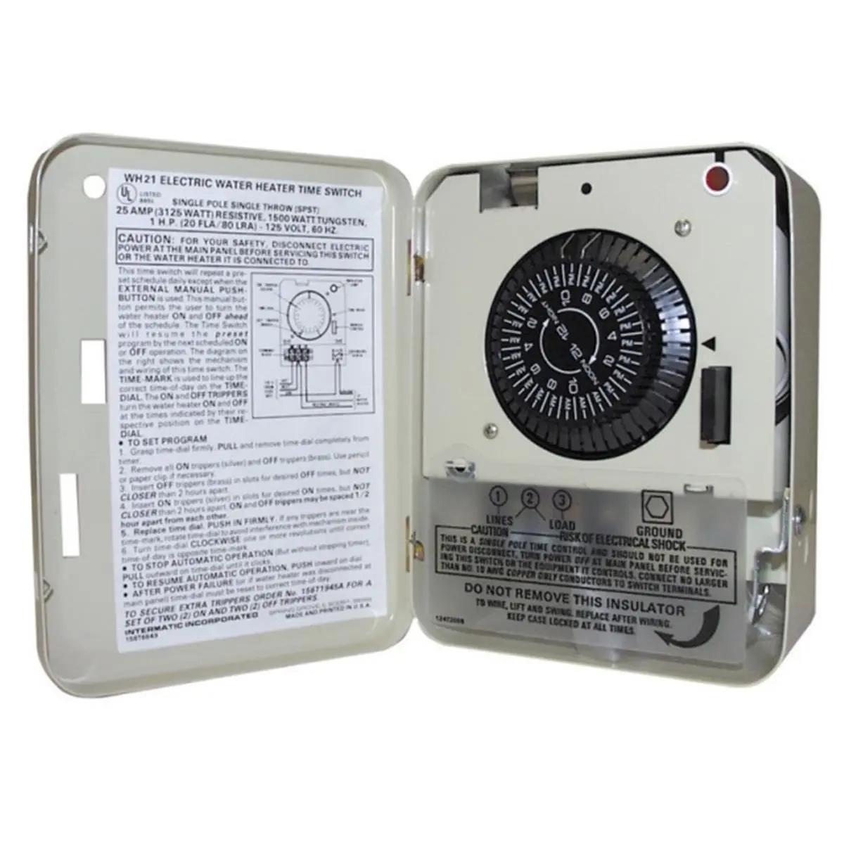 Intermatic WH21 250V Electric Water Heater Timer Intermatic WH21 250V Electric Water Heater Timer