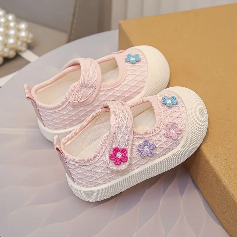 New Spring/Summer/Autumn Children's Canvas Shoes, Girls' Spring/Summer Sneakers, Toddler Shoes for Baby Girls