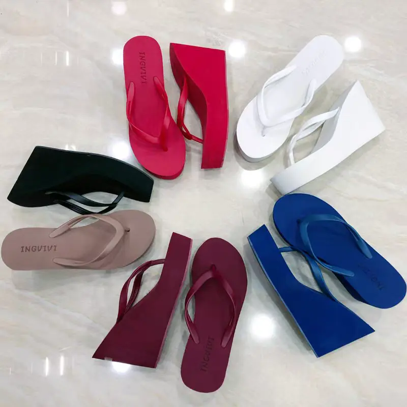 Summer casual wedge platform flip-flop sandals for women, available in multiple colors for outdoor wear; ideal for the beach, travel, and outings; non-slip, wear-resistant soles that prevent slipping; suitable for daily commuting and shopping; minimalist,