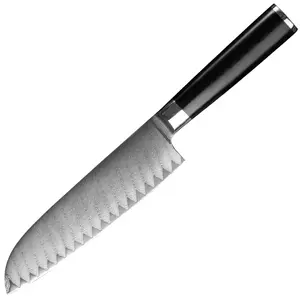 TUSKBLADE 7" Peacock Pattern Damascus Knife – 10Cr15CoMoV Core with G10 Handle