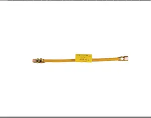 Flexible Yellow Coated 3/8" x 72' Gas Line with Brass Connectors for Reliable Supply and Easy Installation